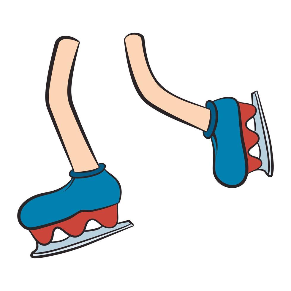 Cartoon foot skating vector