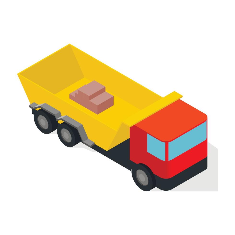 Isometric truck icon vector