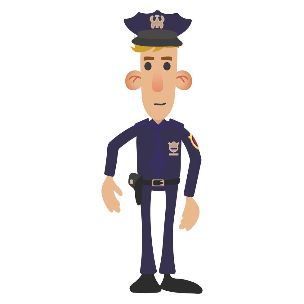 Police man cartoon vector