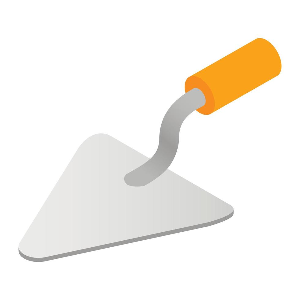 Trowel isometric 3d icon vector