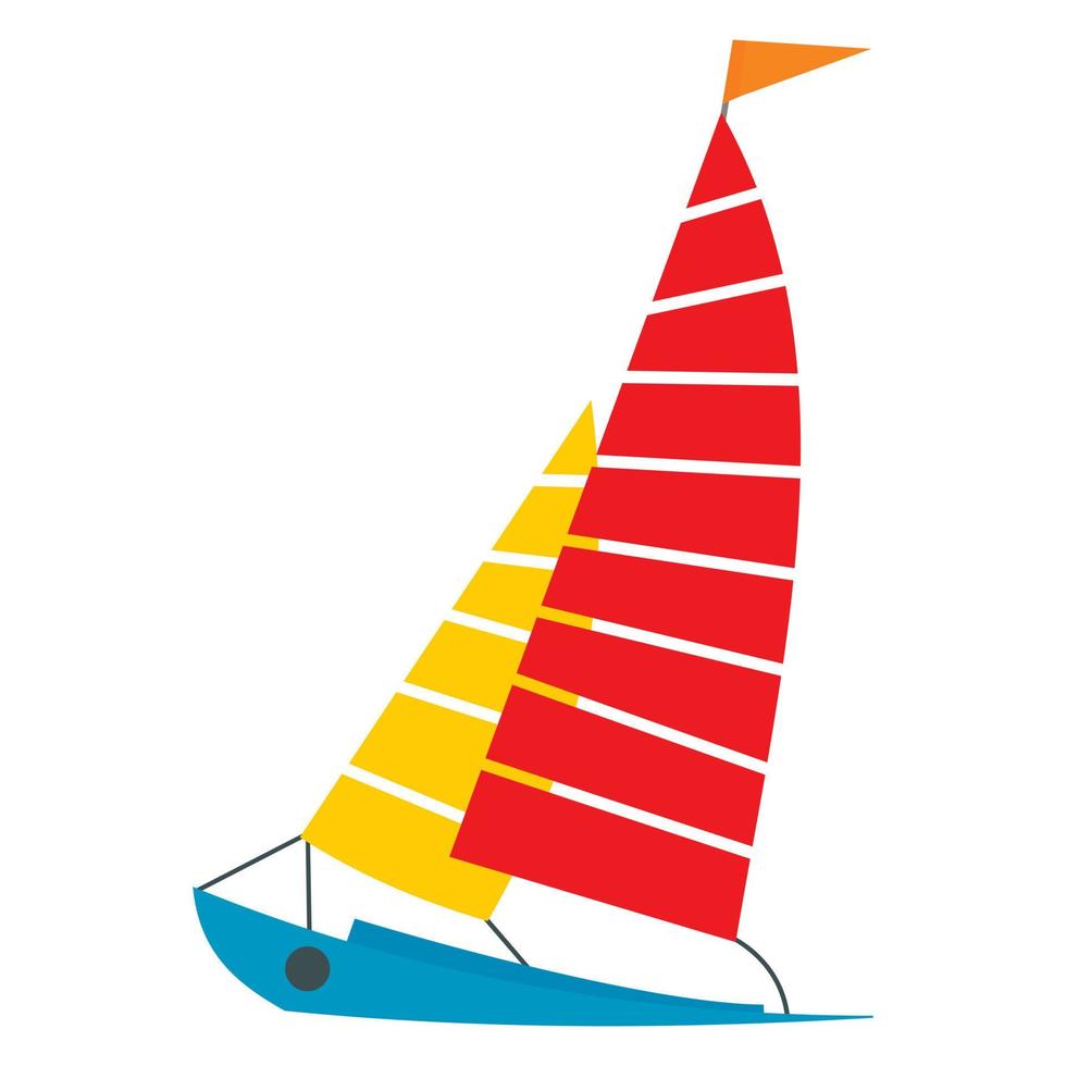 Sailing yacht icon vector