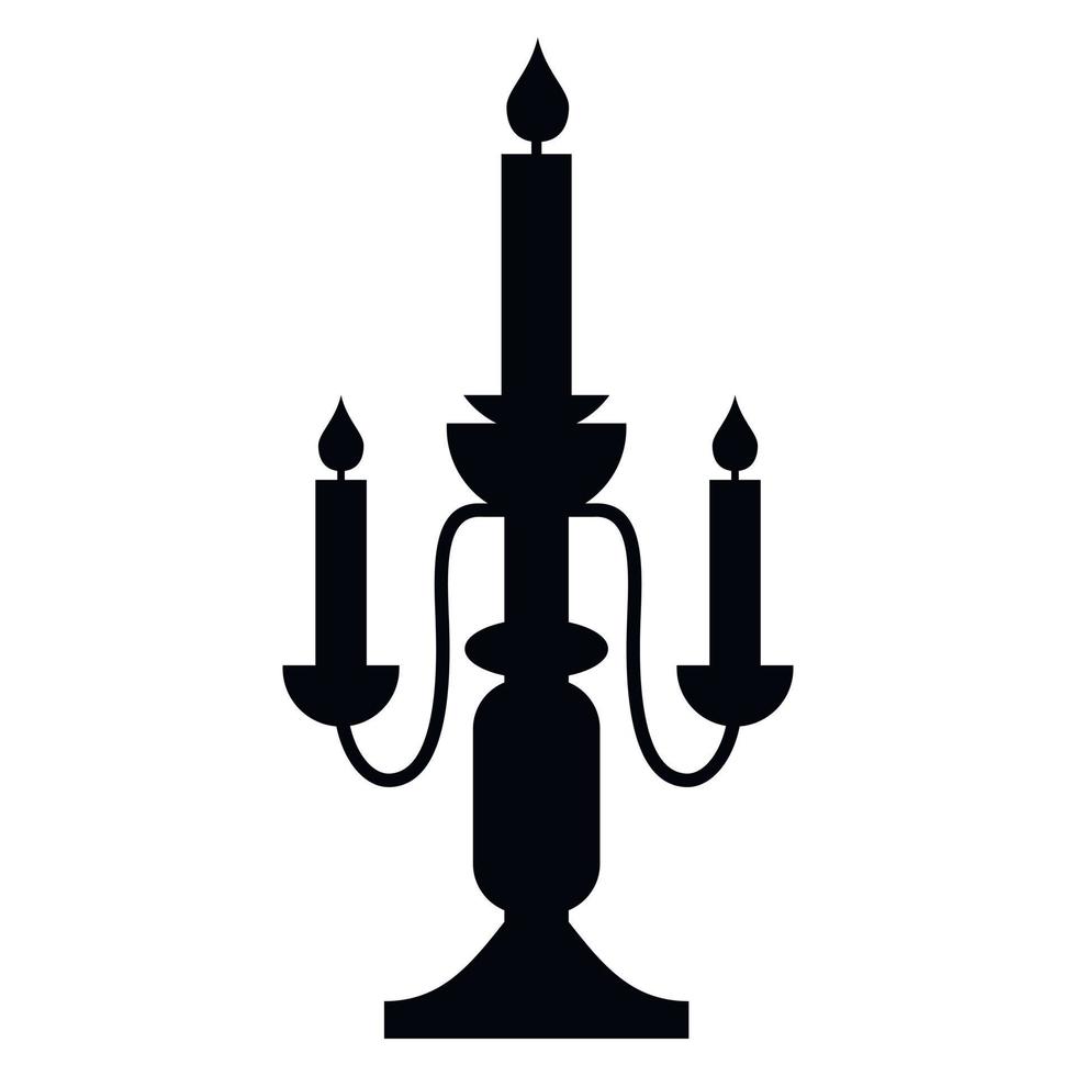 candelabro lámpara simple icono vector