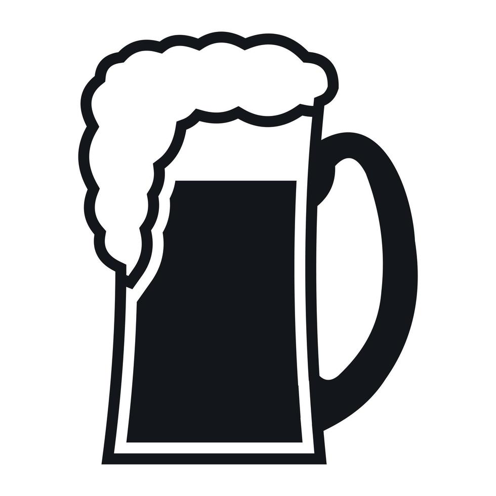 Glass of beer icon vector