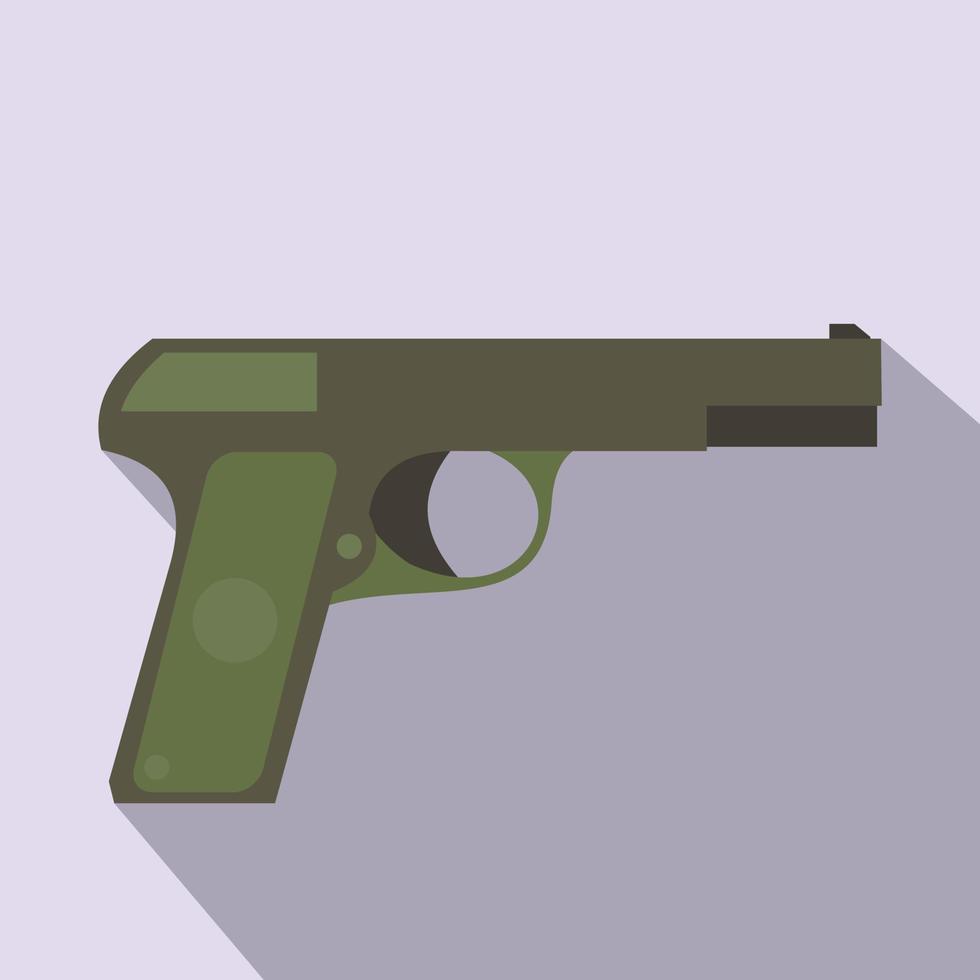 icono plano de pistola vector