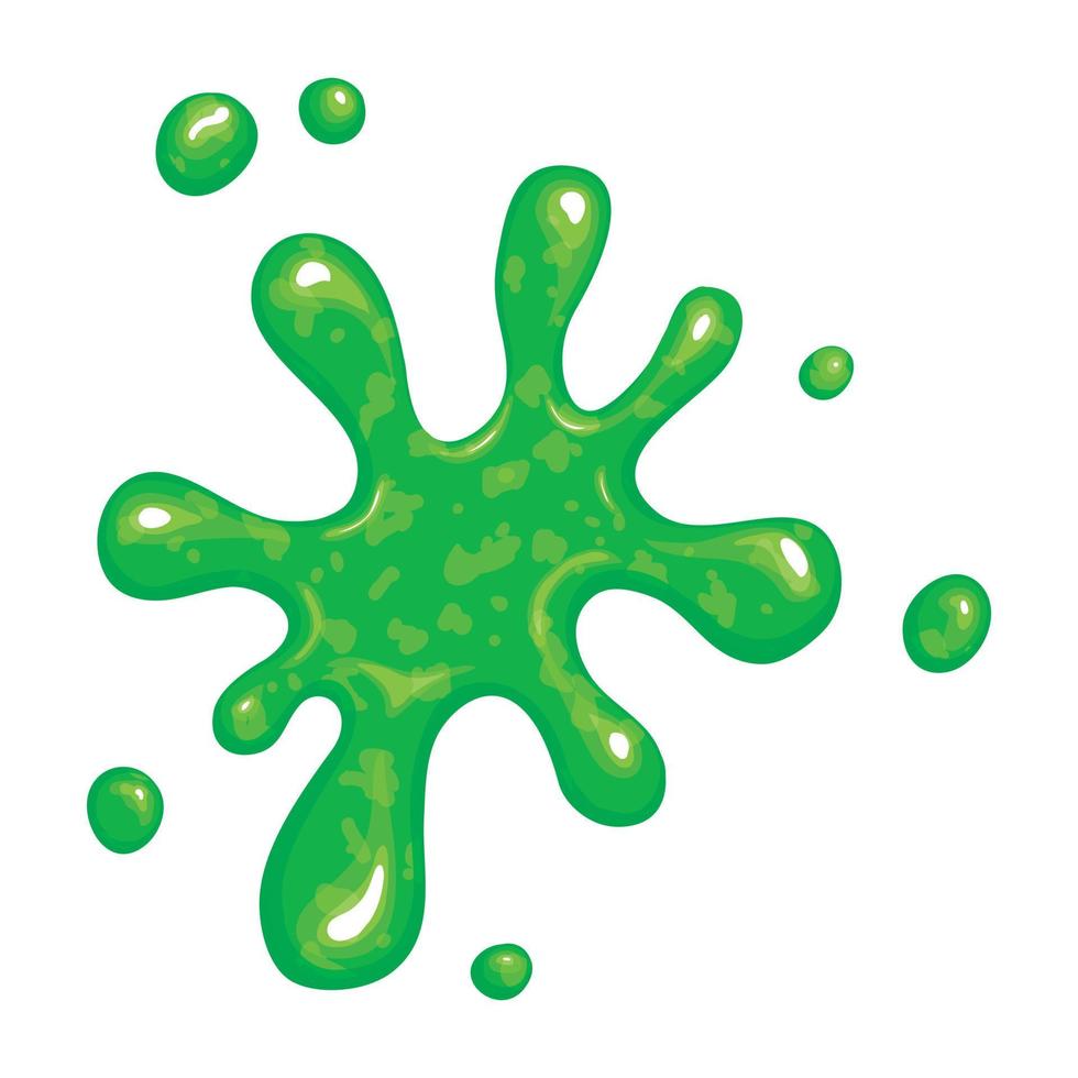 Green slime icon vector