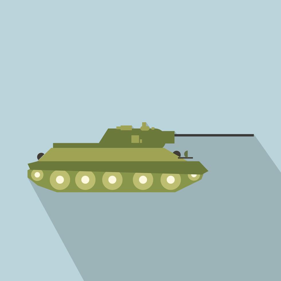 icono plano del tanque vector