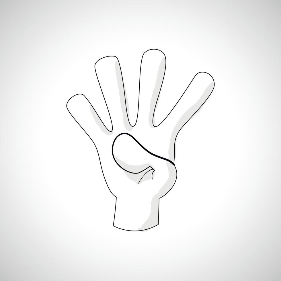 Comics Hand icon vector