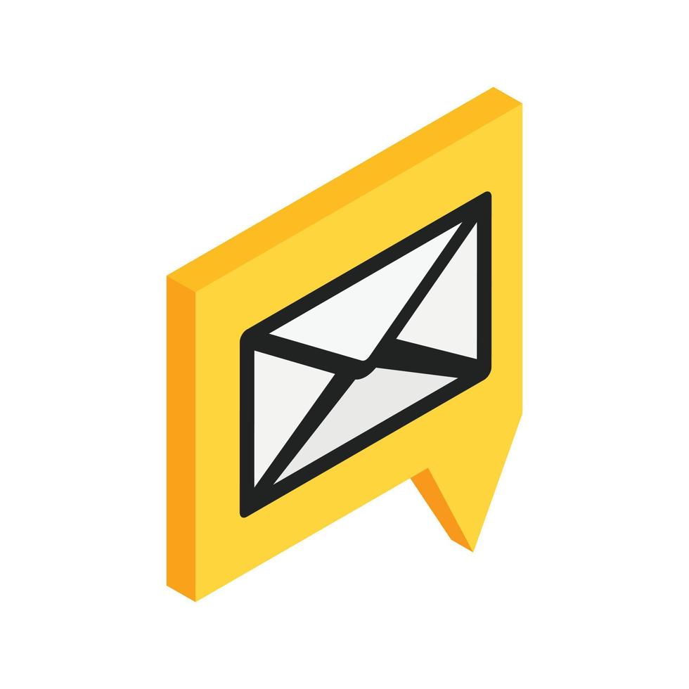 New sms isometric icon vector