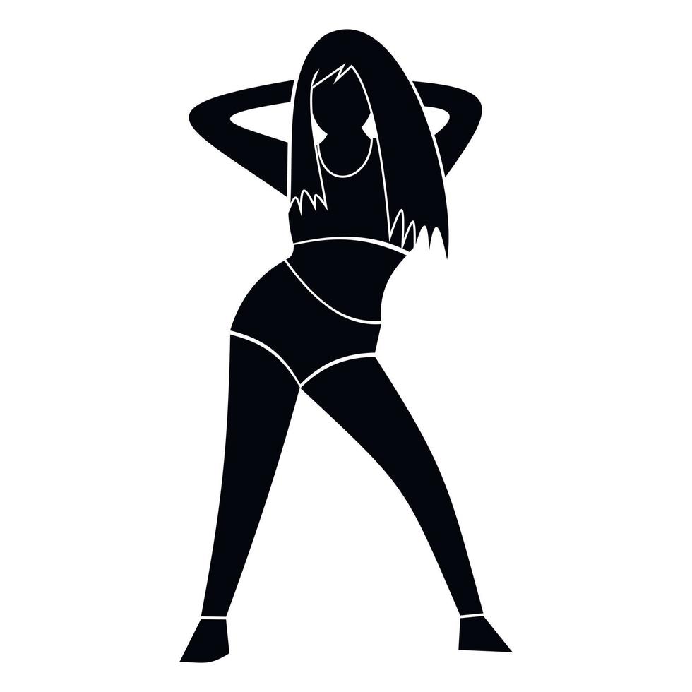 Unique dance simple sign vector