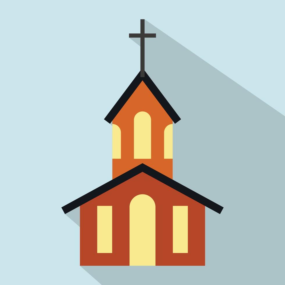 icono de iglesia plana vector