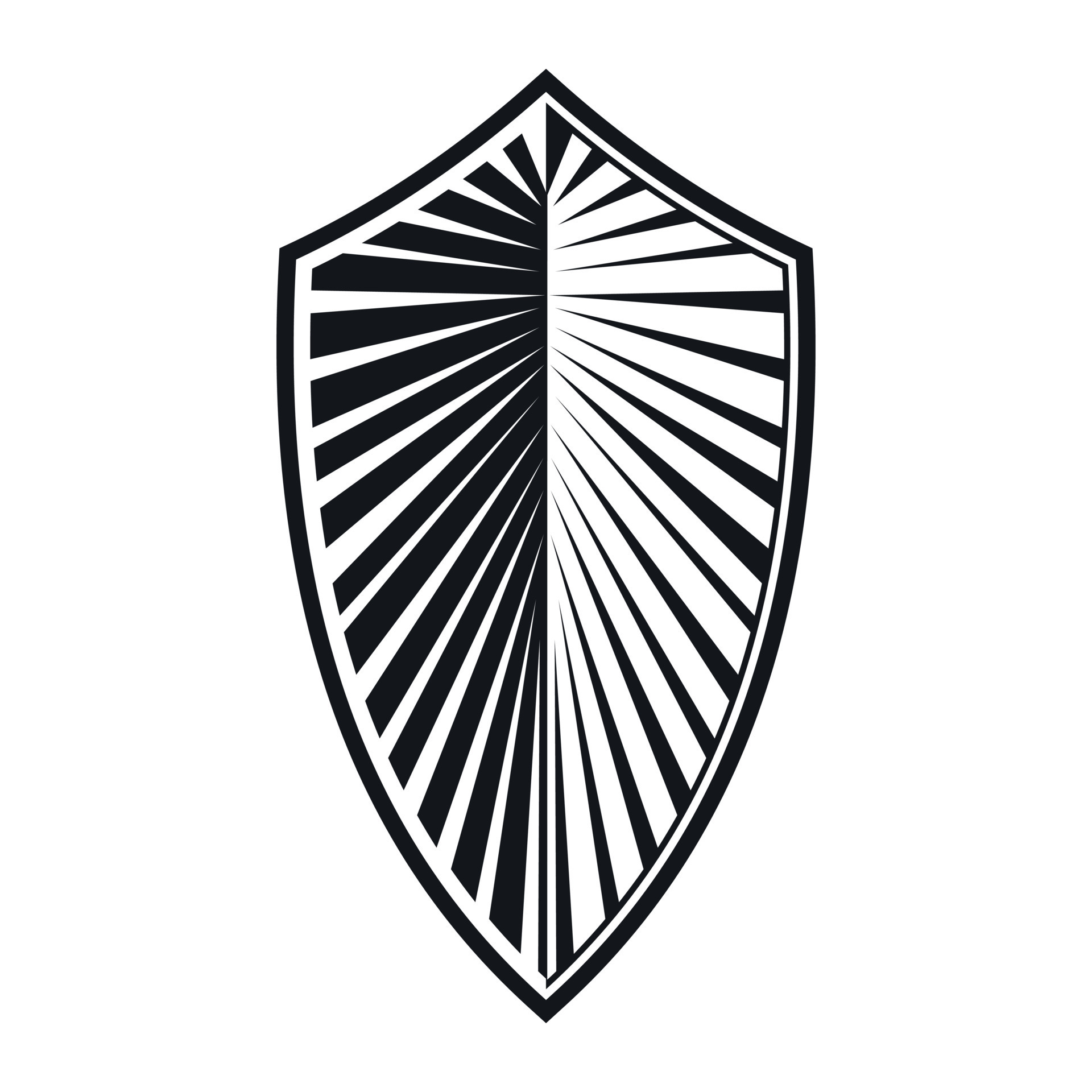 Heraldry shield icon simple vector. Medieval crest 14020768 Vector Art