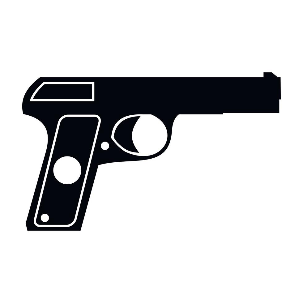 Pistol simple icon vector