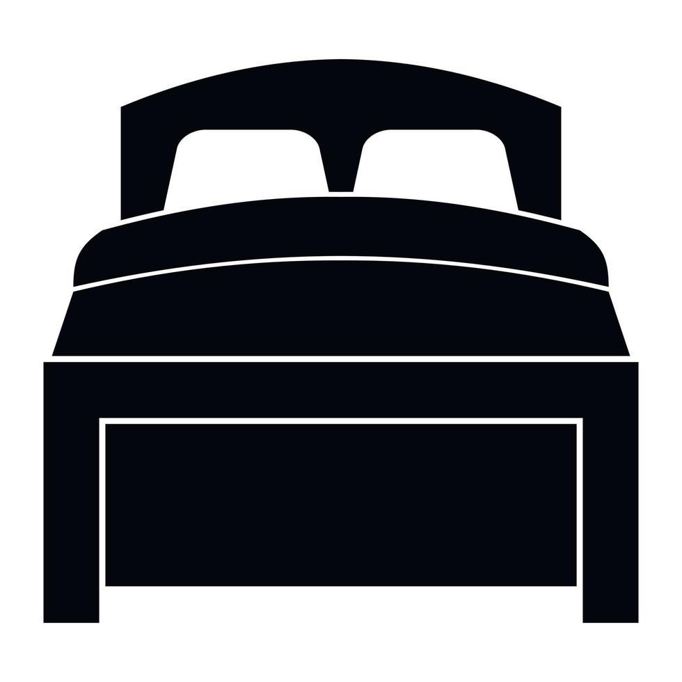 Bed simple icon vector