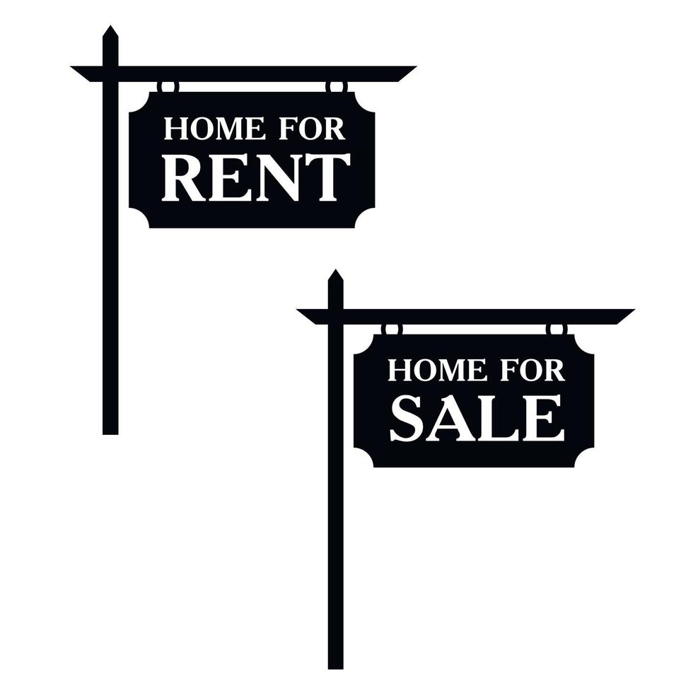 Sale and rent simple icons vector