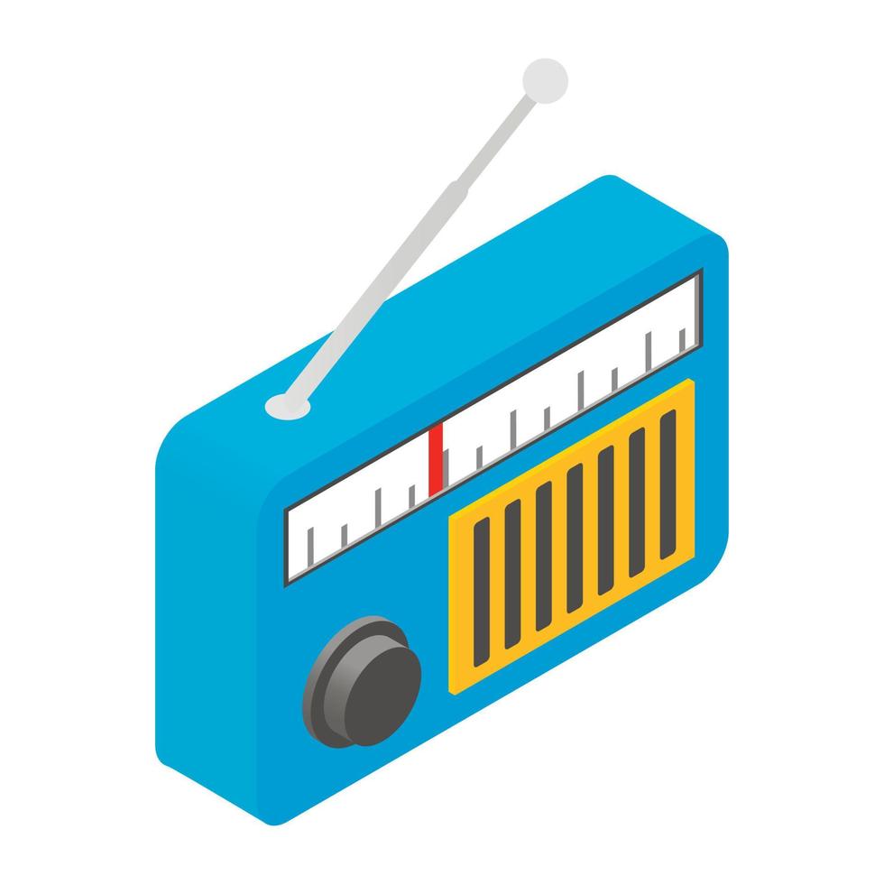 Radio isometric 3d icon vector