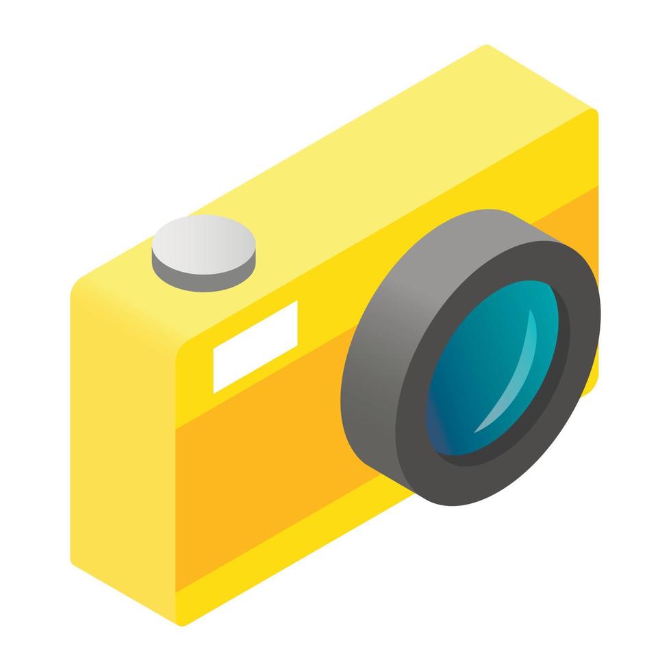 Camera isometric 3d icon vector