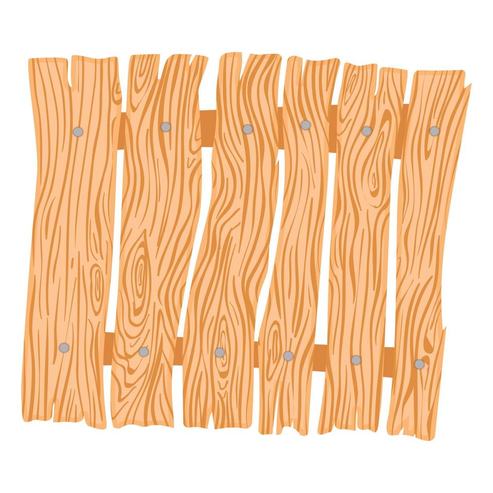 New wooden cartoon fence vector