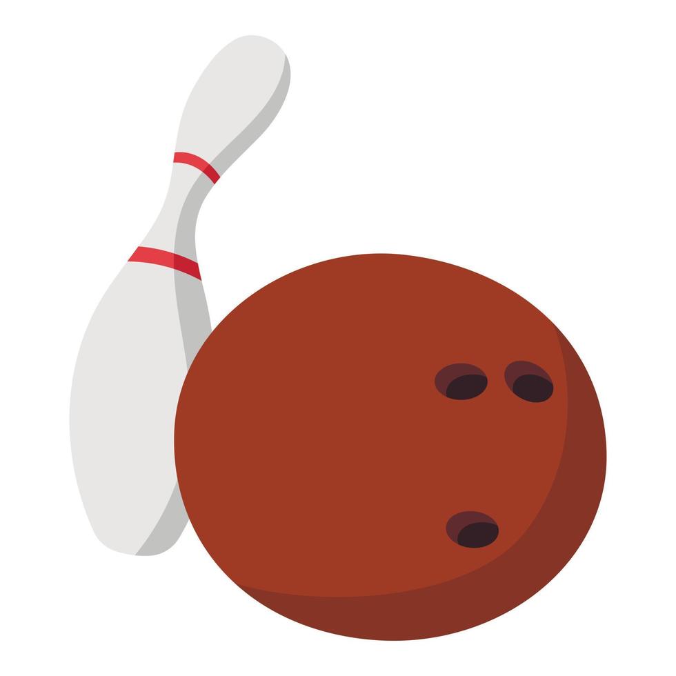 Bowling ball and skittle illustration vector