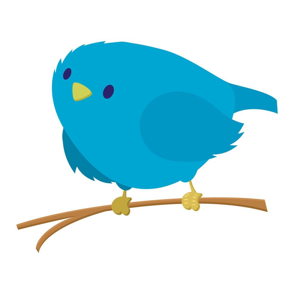 Blue bird on the branch vector