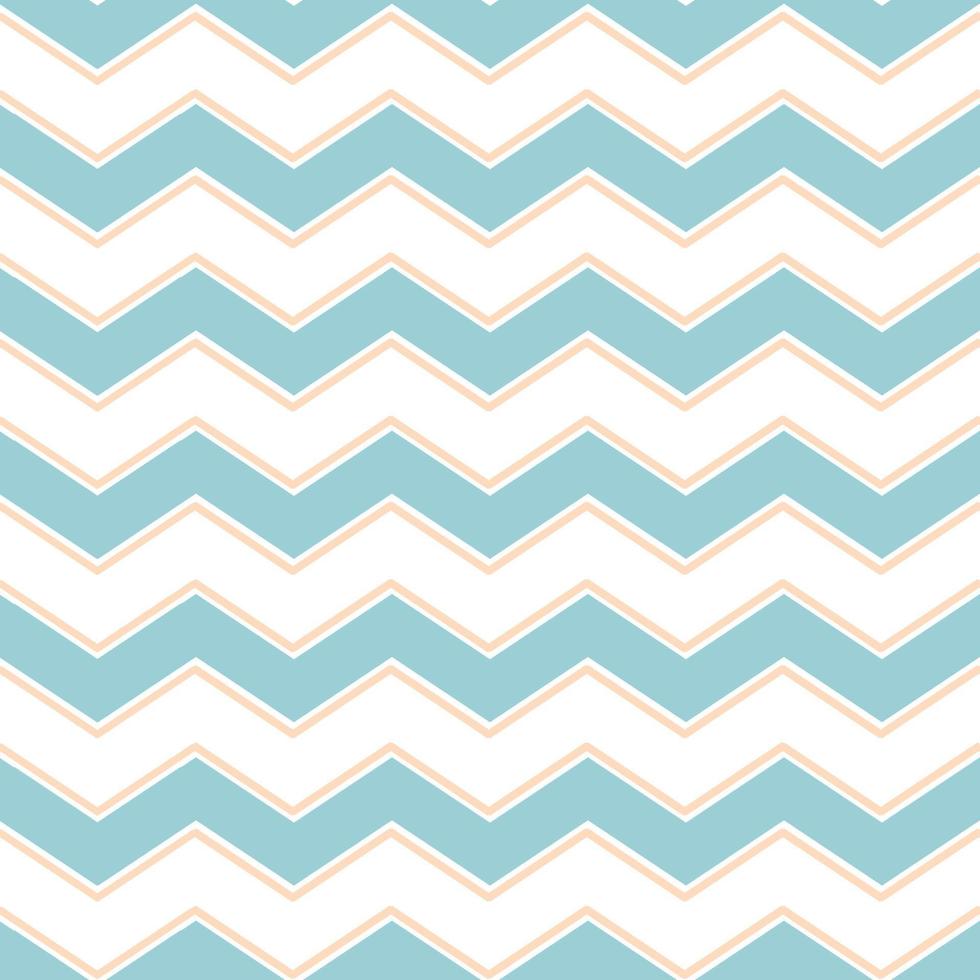 Classic chevron zigzag seamless pattern en light pastel blue yellow colors. Memphis group style Gentle background Baby shower design templete Vector illustration.