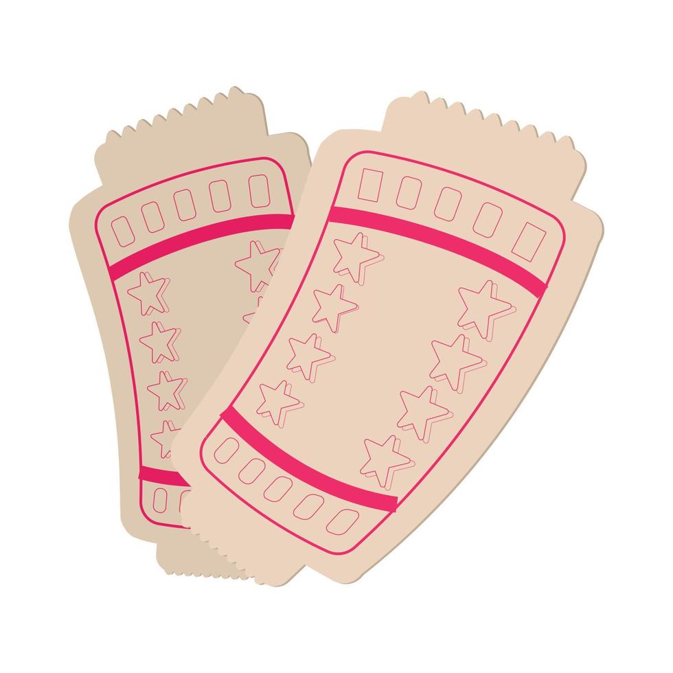 Tickets cartoon icon vector