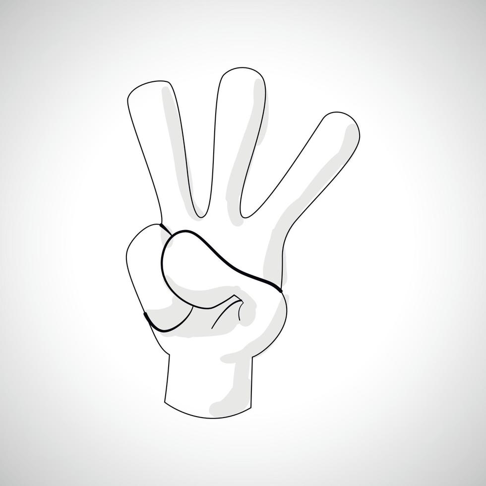 Comics Hand icon vector