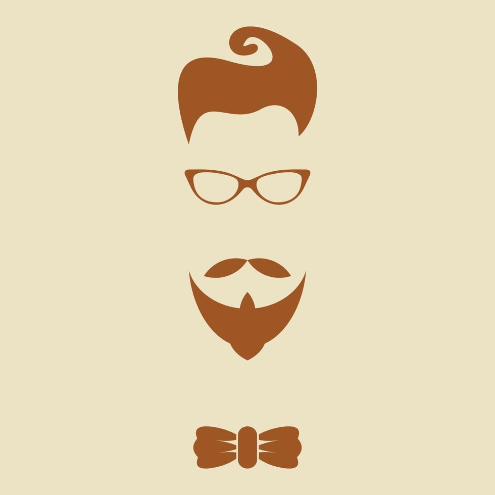 silueta de elementos hipster vector