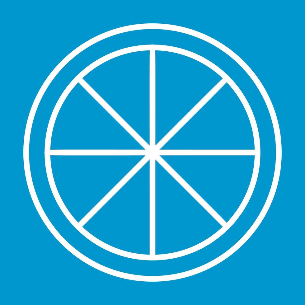 Sliced orange thin line icon vector