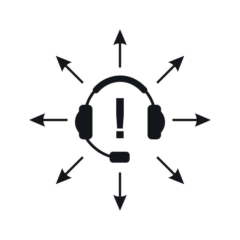 Headphones with answer vector