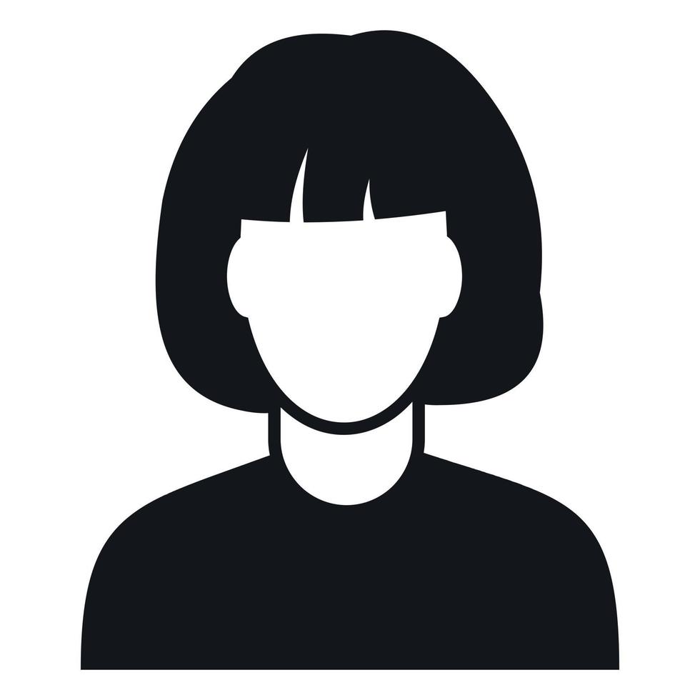 Woman avatar simple icon vector