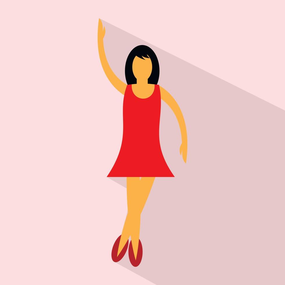 Nice dance flat icon vector