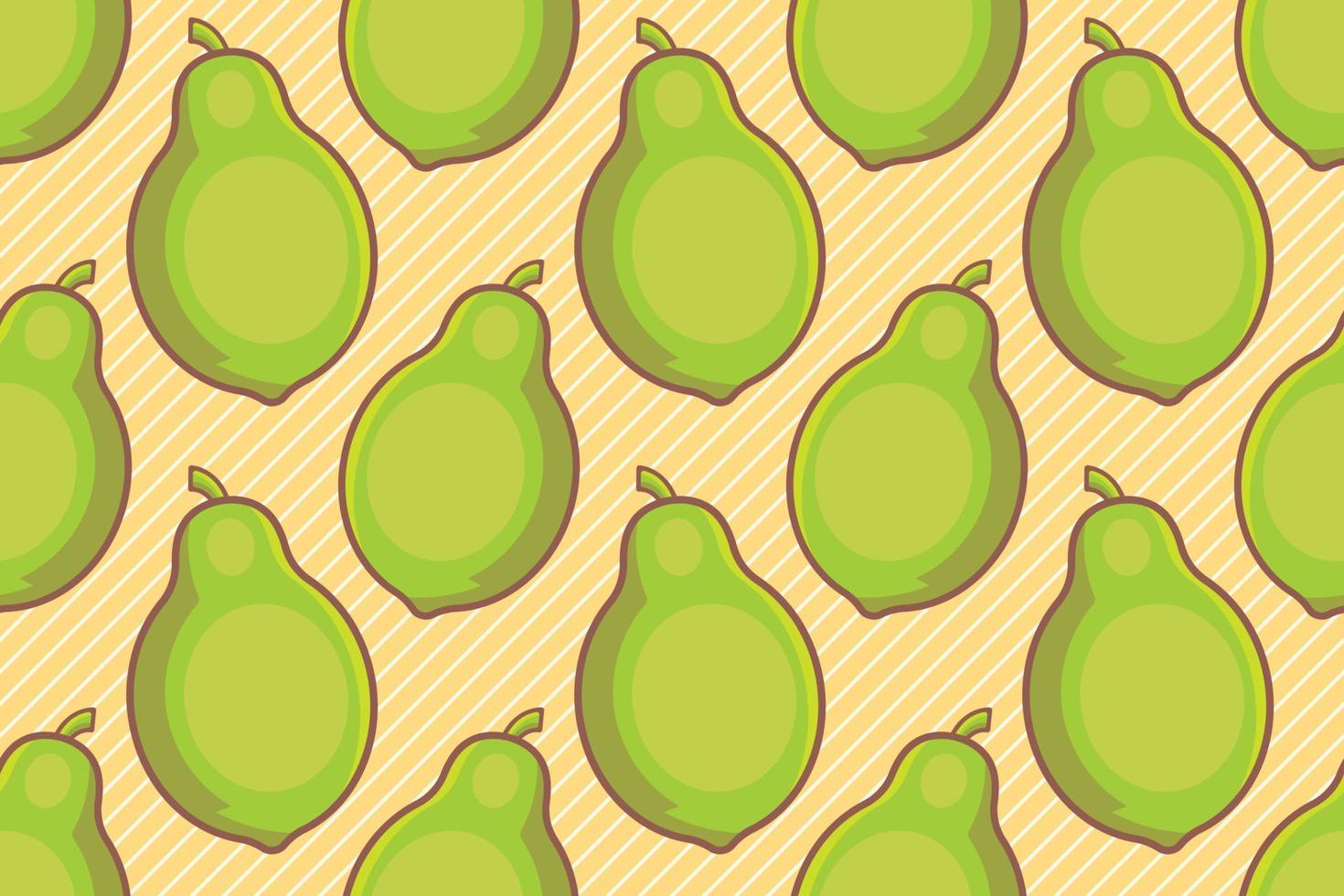 Ilustración de vector de patrones sin fisuras de fruta de papaya verde