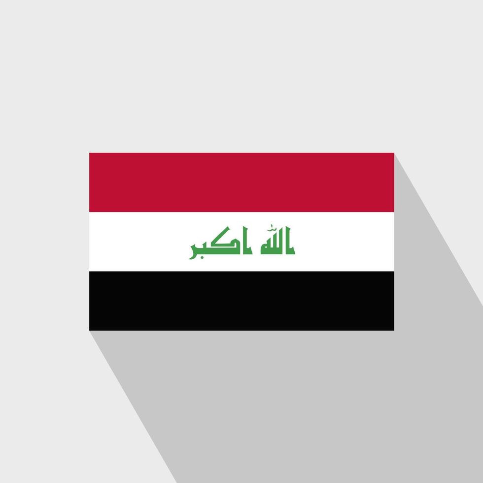 Iraq flag Long Shadow design vector