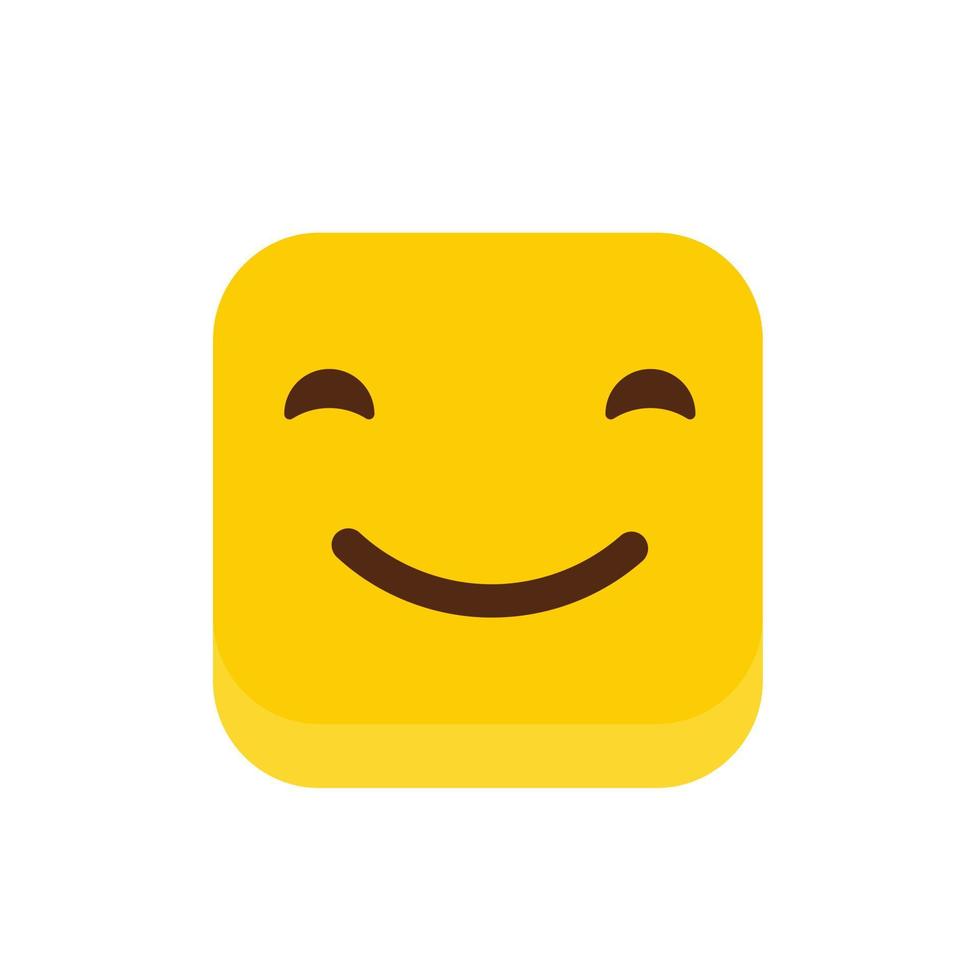 Smile emoji icon vector