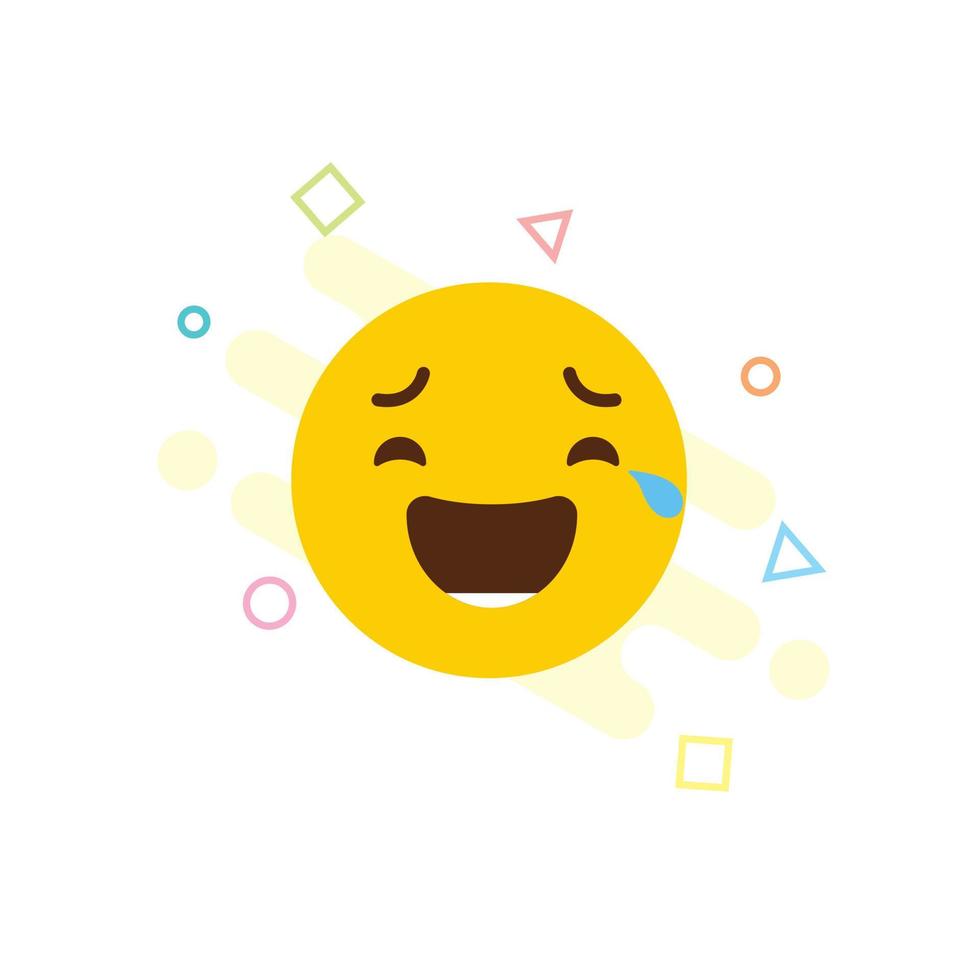 Laughing Emoji icon design vector