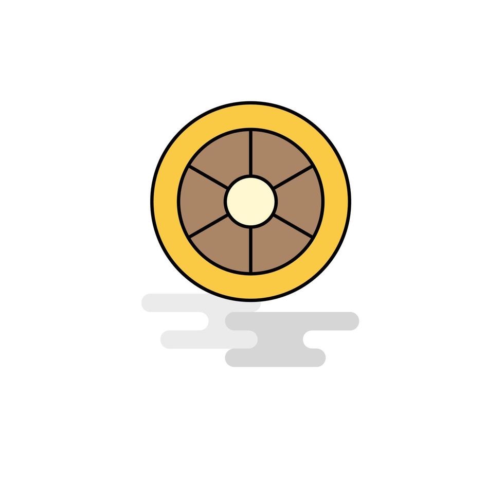 Flat Wheel Icon Vector