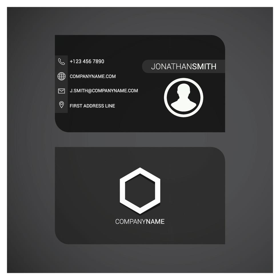 Company business card design with unique style vector