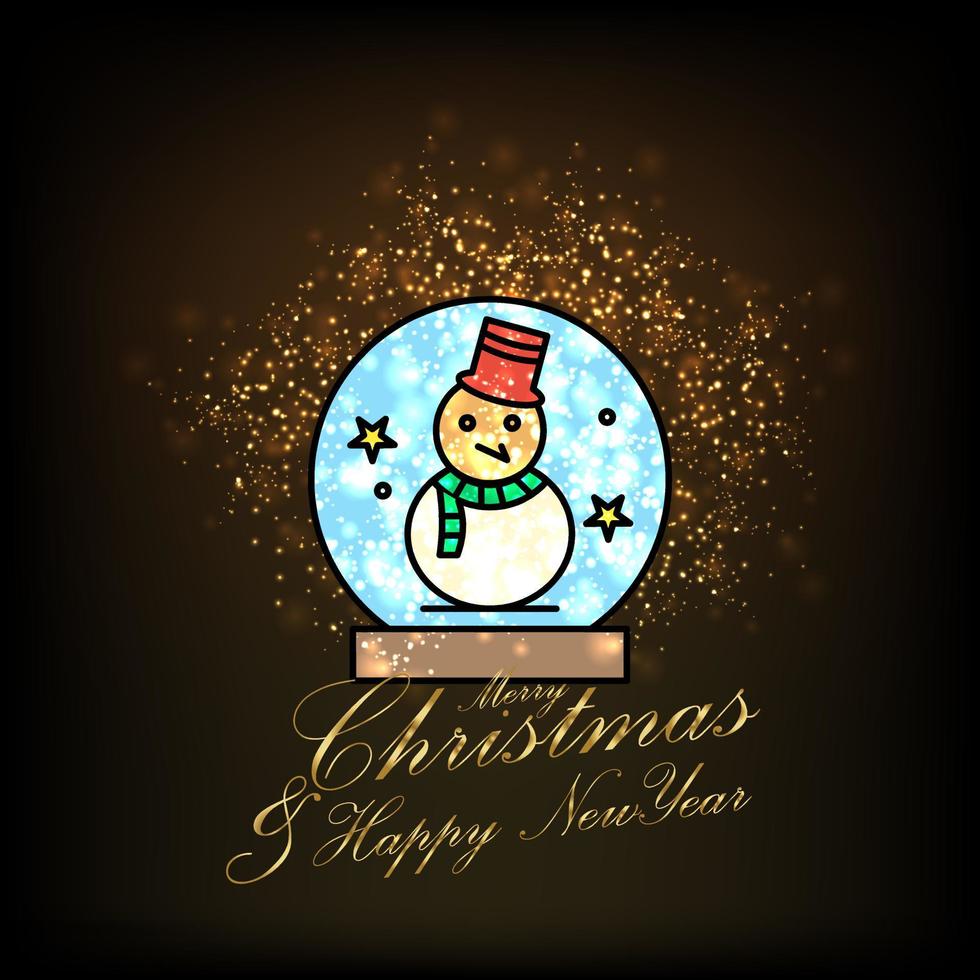 Merry Christmas and Happy new Year Abstract Glitter background vector