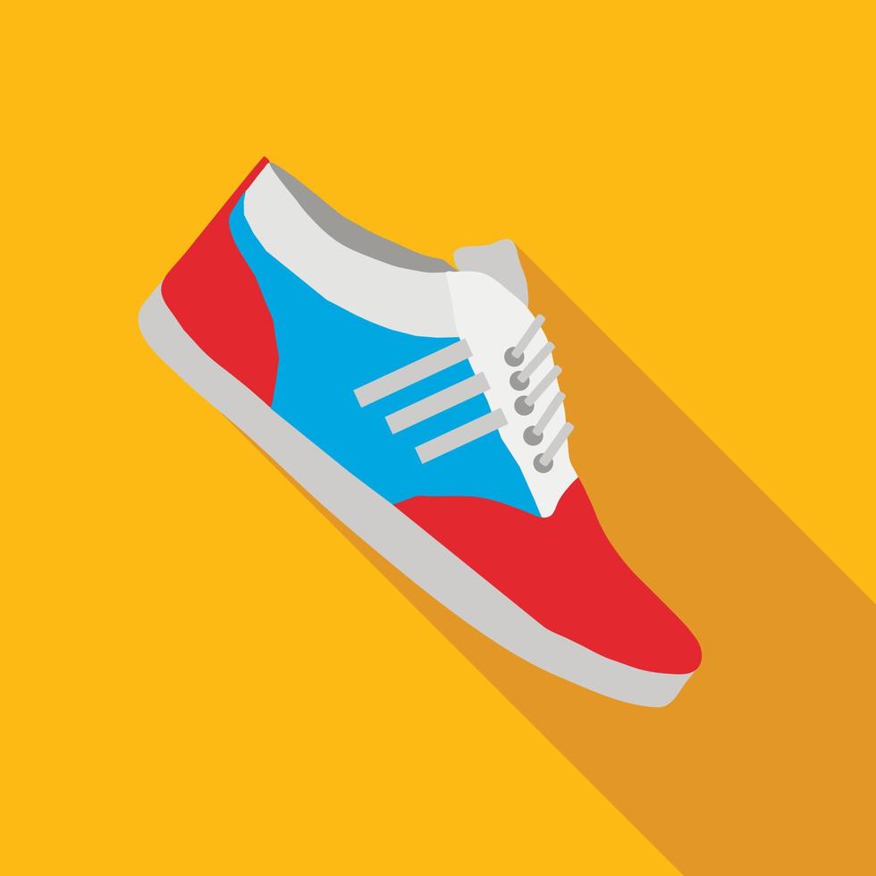 Sport shoes flat icon vector