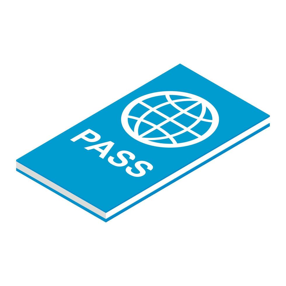 Passport isometric 3d icon vector