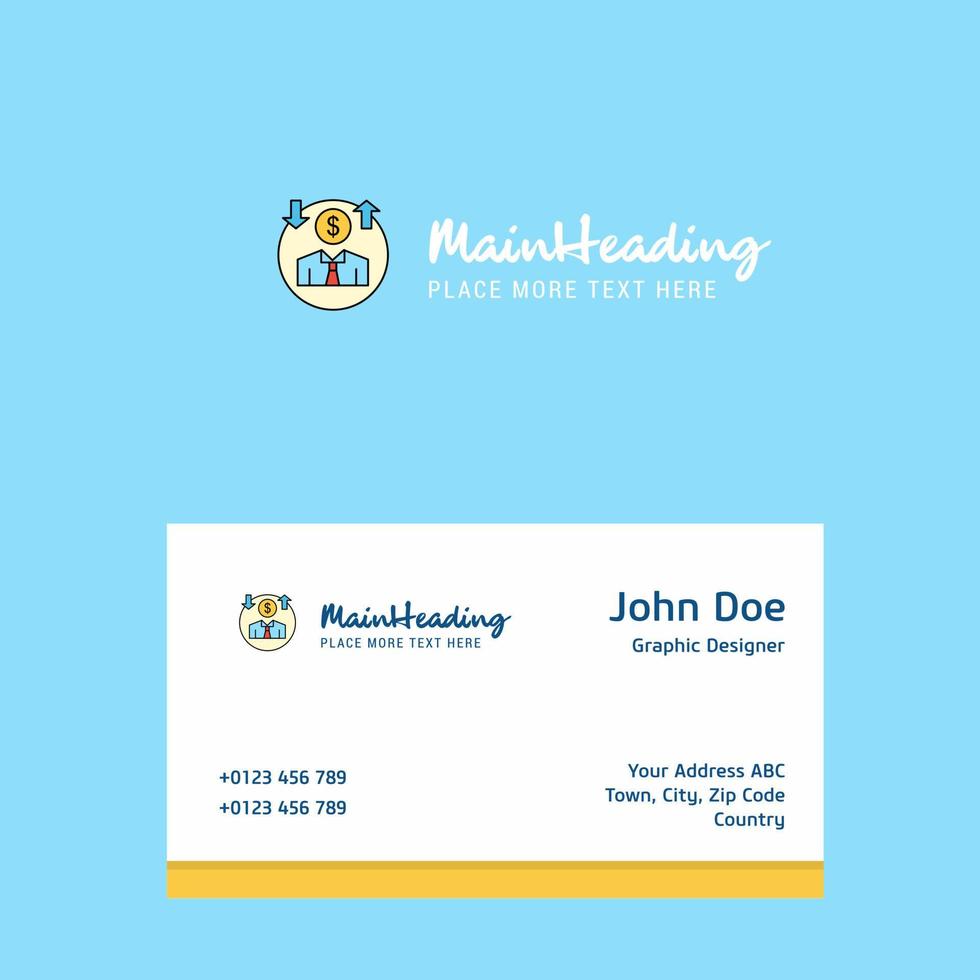 Avatar logo Design with business card template Elegant corporate identity Vector