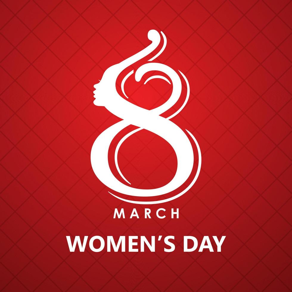 8 March logo vector design with international womens day background