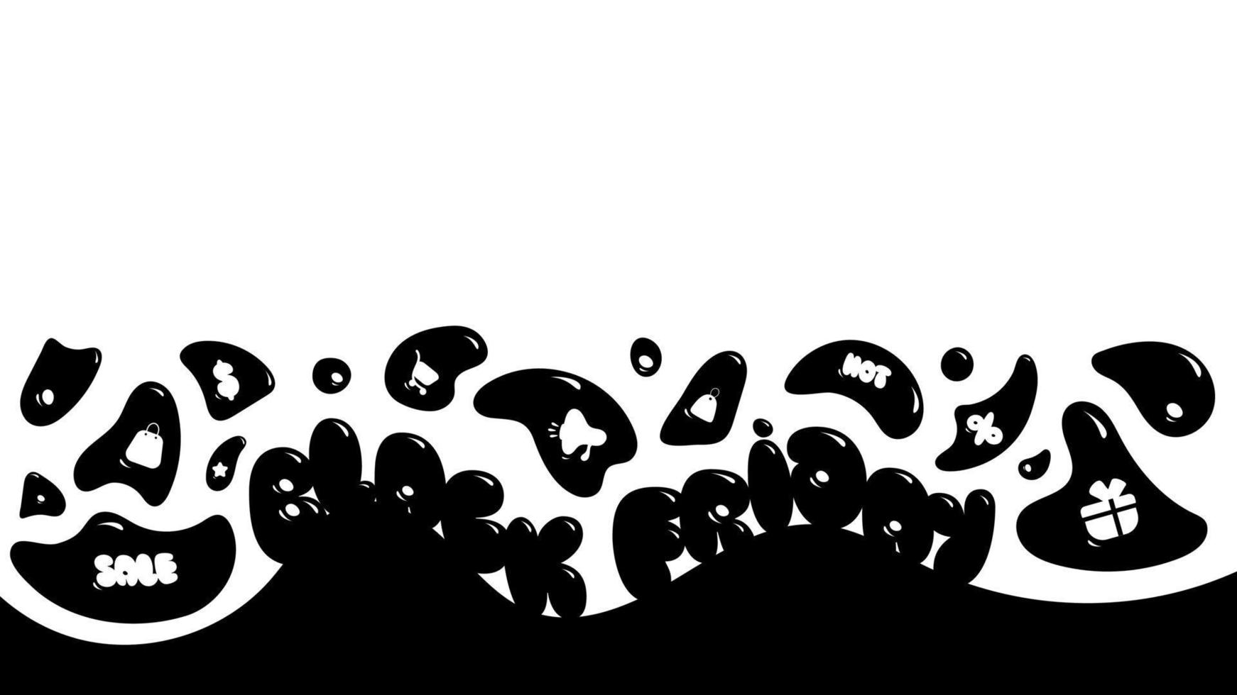 Black Friday Sale Vector Banner With Abstract Elements. Perfect for Social Media, Web Sites, Printed Materials, etc.