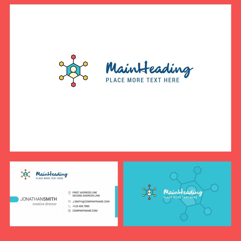 Network Logo design with Tagline Front and Back Busienss Card Template Vector Creative Design