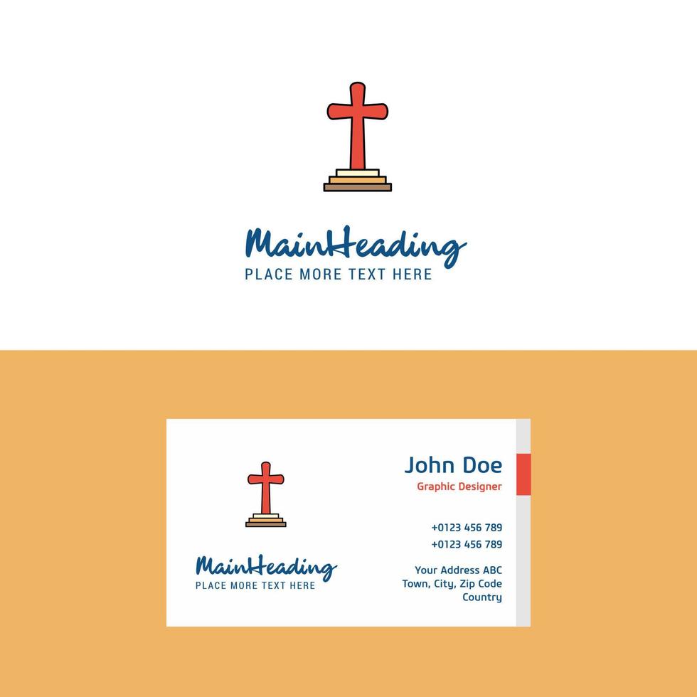 Flat Grave Logo and Visiting Card Template Busienss Concept Logo Design vector