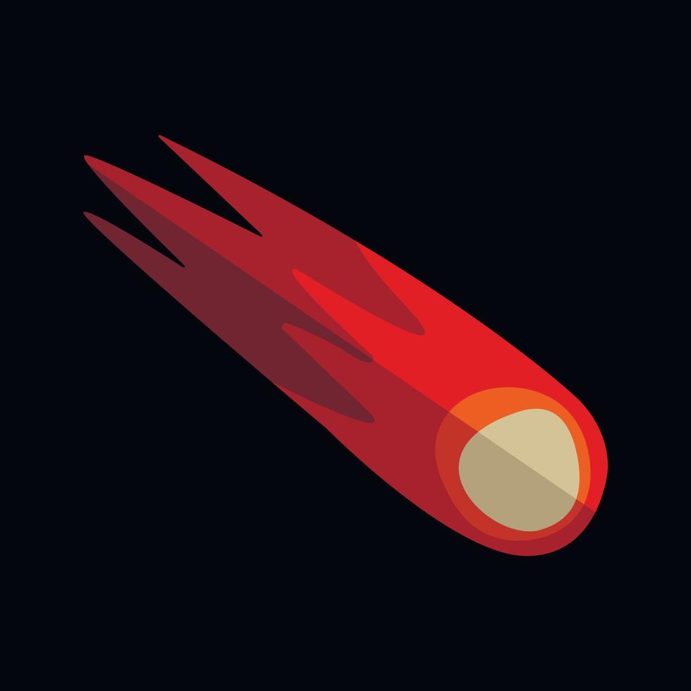 Meteorite flat icon vector