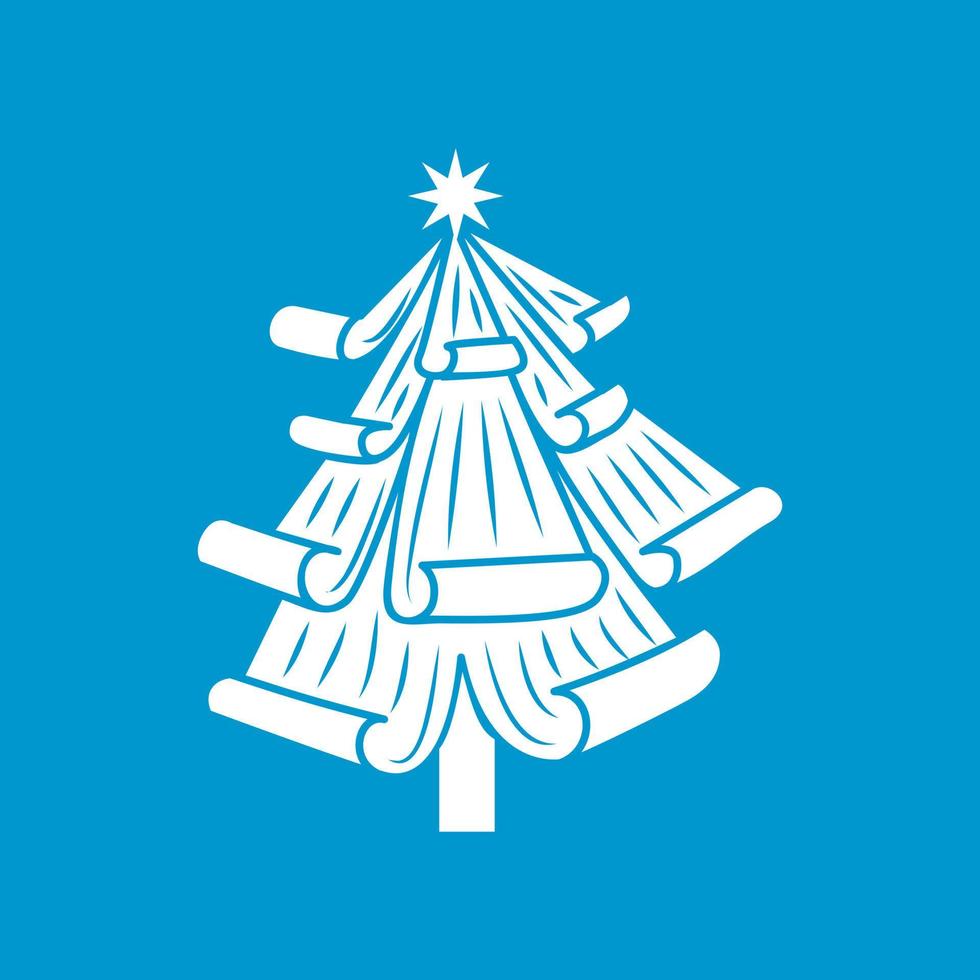 icono de arbol de navidad vector