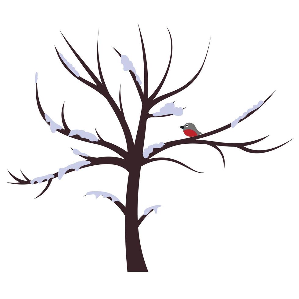 vector plano de icono de árbol de invierno de nieve. árbol de invierno