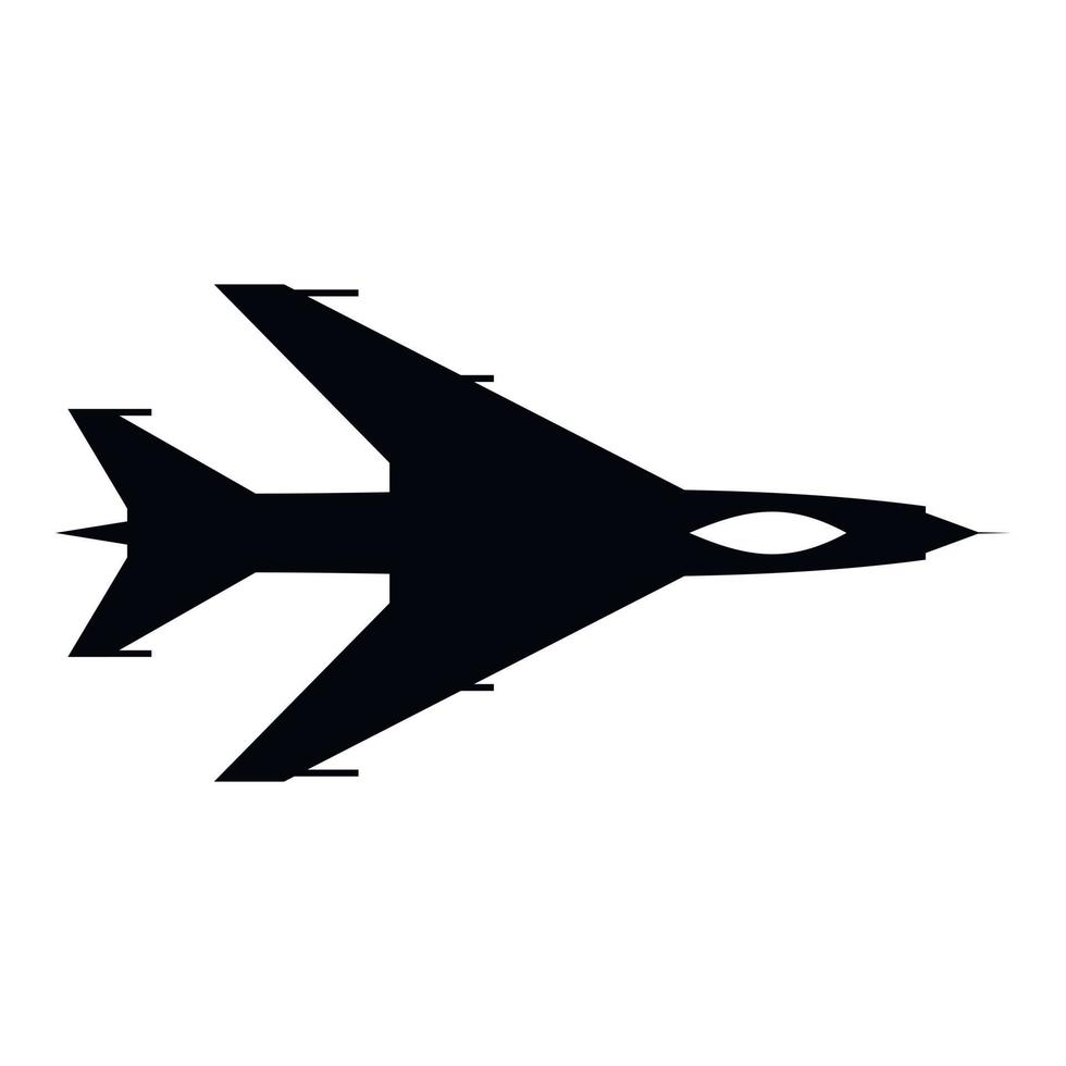 New flying jet fighter simple icon vector