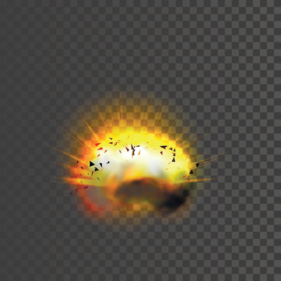 New realistic explosion icon vector